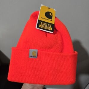 Brand New With Tags Orange Carhartt Knit Beanie